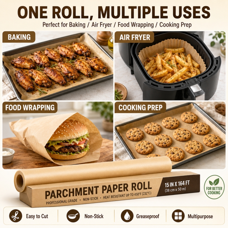 Baked roll paper