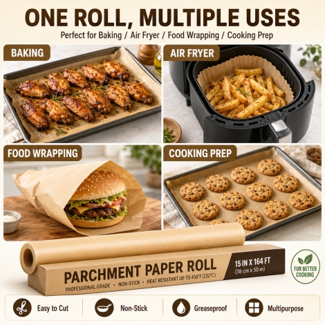 Baked roll paper